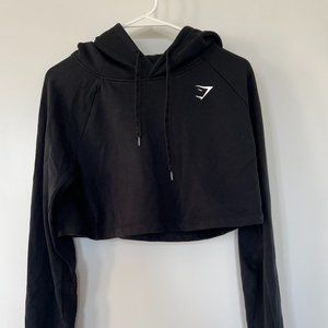 Gymshark Training Cropped Hoodie Black